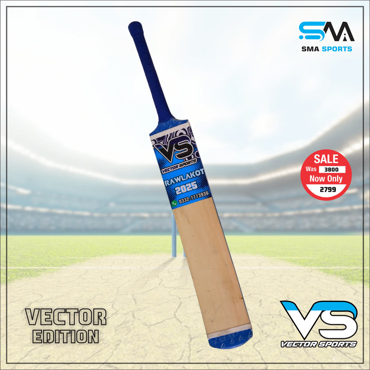 Vector Sports combo 3 in 1 Deal(1 Bat,cover,inner)