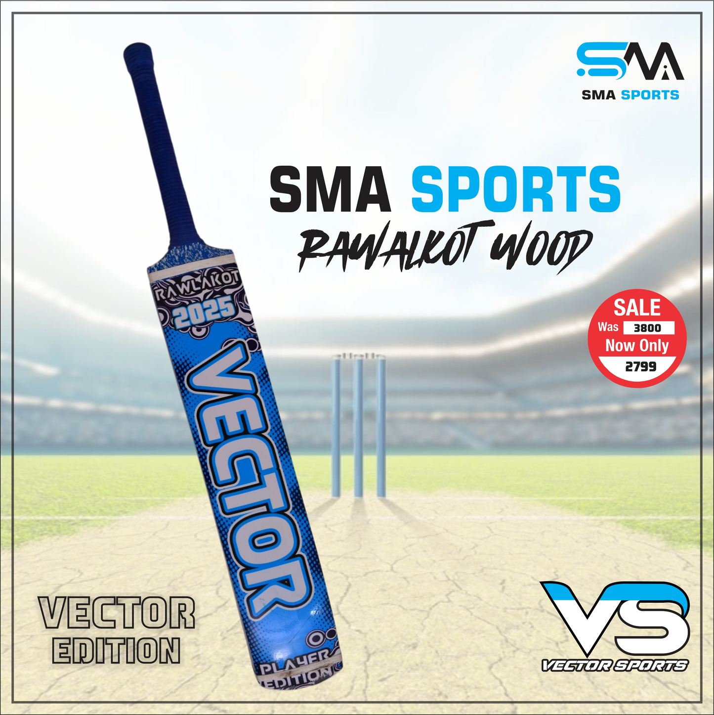 Vector Sports combo 3 in 1 Deal(1 Bat,cover,inner)